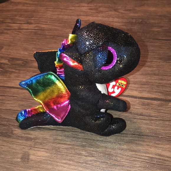 Ty Beanie Boo’s Anora Plush Dragon Toy Rainbow Stuffed Rare Retired 6" NWT New - Picture 5 of 6